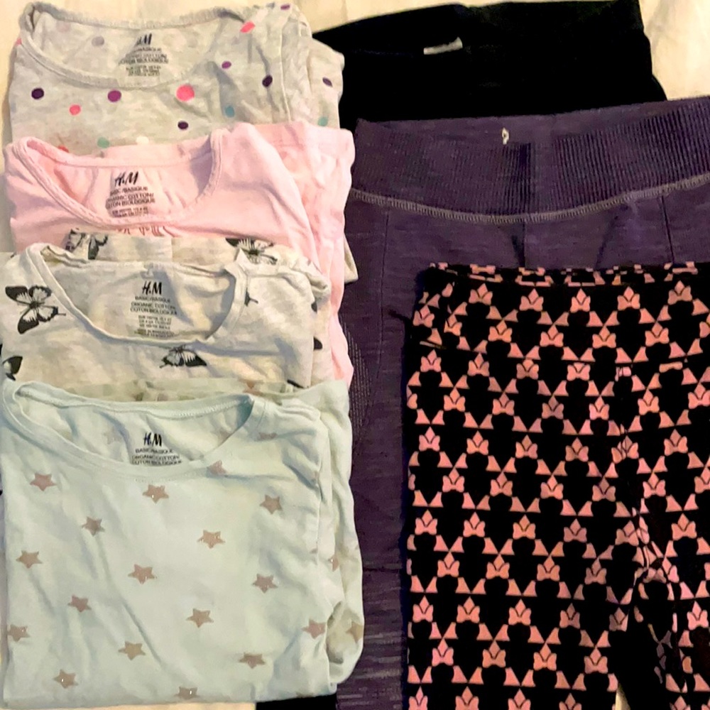 H&M organic cotton basic long-sleeve Ts + Leggings